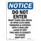 Signmission OSHA Notice Sign, 10" H, 7" W, Rigid Plastic, Do Not Enter Many Years Ago Areas Sign, Portrait OS-NS-P-710-V-11197 - alternate 1